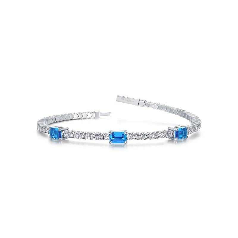 Affordable Luxury Jewelry – Style At A Great Price Flexible Blue Topaz Station Bracelet in Sterling Silver Affordable Luxury Jewelry – Style At A Great Price Flexible Blue Topaz Station Bracelet in Sterling Silver