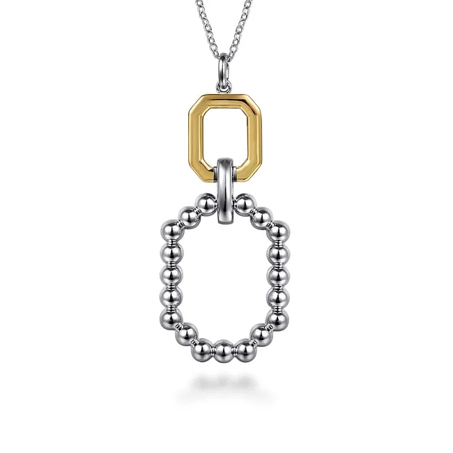 Shop Signature Jewelry Styles At Exclusive Prices Gabriel & Co. Silver and Yellow Gold Bujukan Pendant Necklace Shop Signature Jewelry Styles At Exclusive Prices Gabriel & Co. Silver and Yellow Gold Bujukan Pendant Necklace