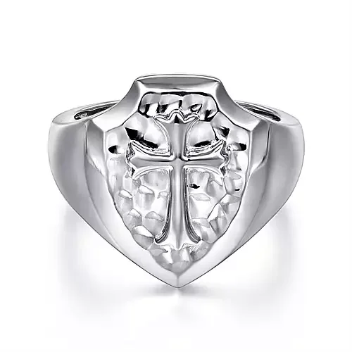 Personalized Engraved Jewelry For Meaningful Gifts Gabriel & Co. Silver Cross Ring