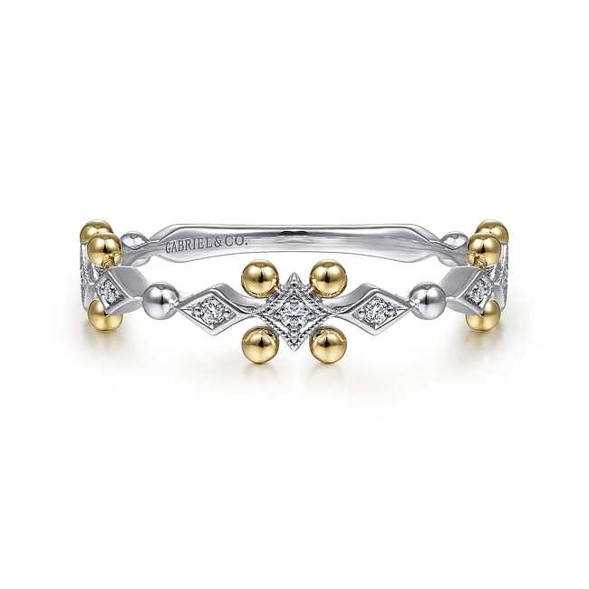 Timeless Elegance, Temporary Discounts – Act Fast Gabriel & co. Yellow-White Stackable Ring Timeless Elegance, Temporary Discounts – Act Fast Gabriel & co. Yellow-White Stackable Ring