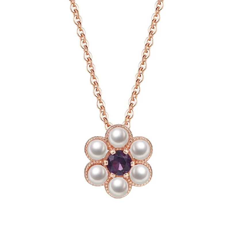 Luxury Handcrafted Jewelry For Elegant Looks Gold Flower Amethyst Necklace