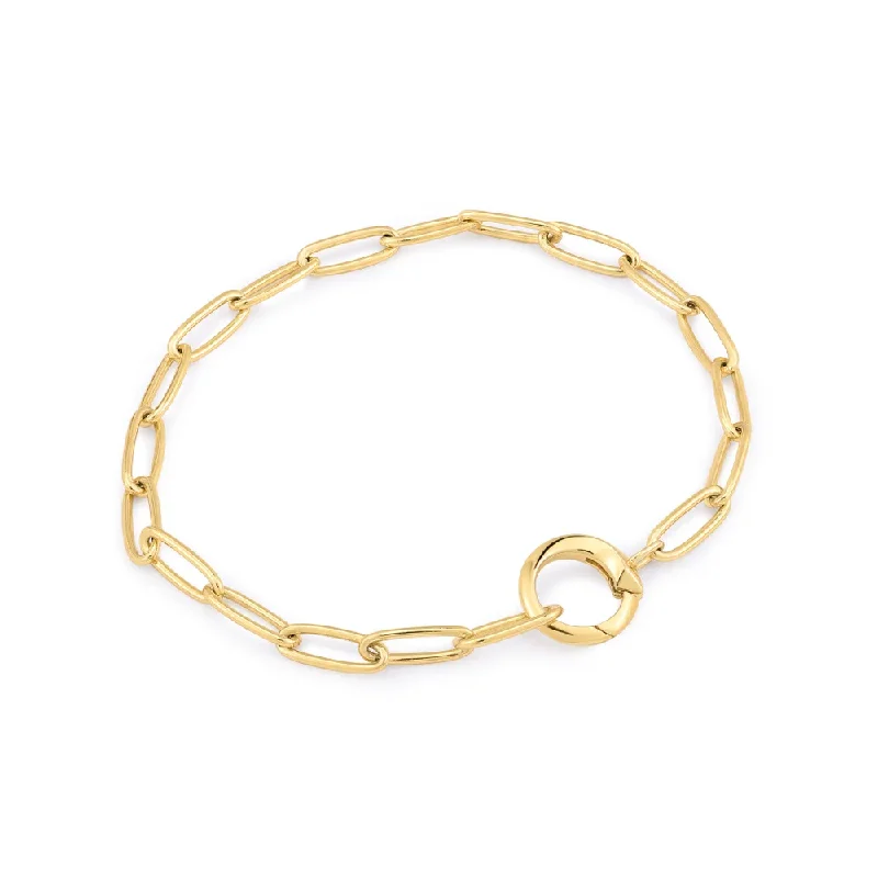 Celebrate Every Occasion With Sparkling Savings Gold Link Charm Chain Connector Bracelet Celebrate Every Occasion With Sparkling Savings Gold Link Charm Chain Connector Bracelet