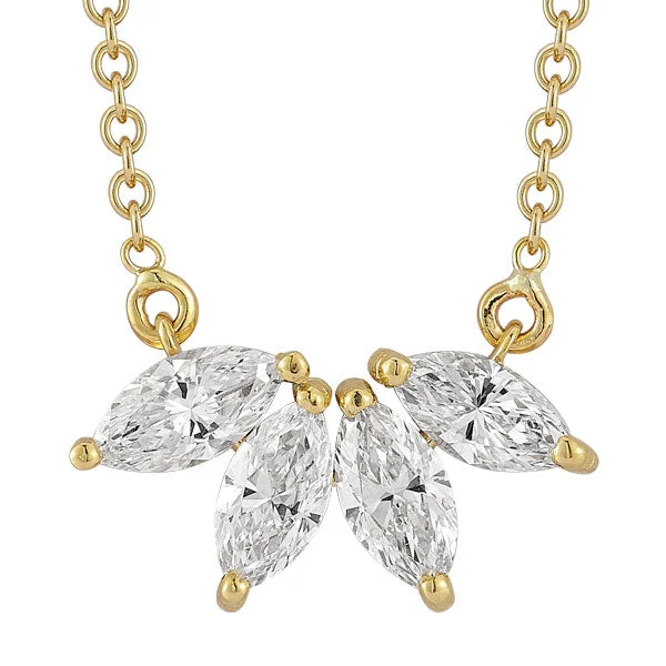 Clearance Sale On High-End Jewelry Collections Grown Diamond Fan Necklace in 14K Yellow Gold Clearance Sale On High-End Jewelry Collections Grown Diamond Fan Necklace in 14K Yellow Gold