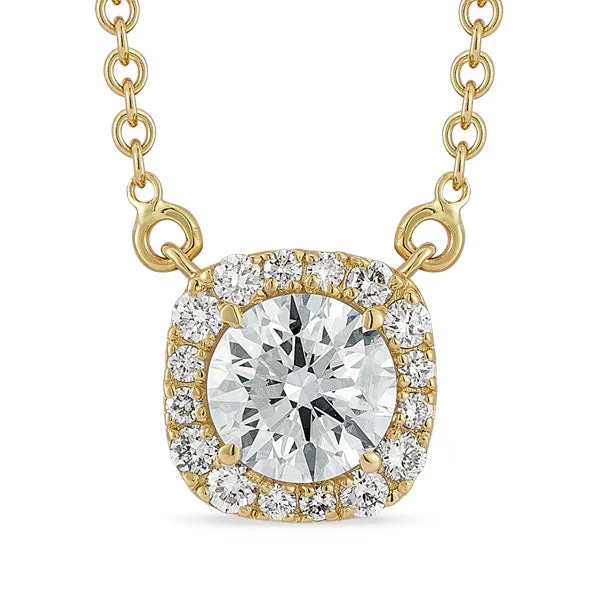 Special Offers On Handcrafted And Designer Jewelry Grown Diamond Halo Necklace in 14K Yellow Gold Special Offers On Handcrafted And Designer Jewelry Grown Diamond Halo Necklace in 14K Yellow Gold