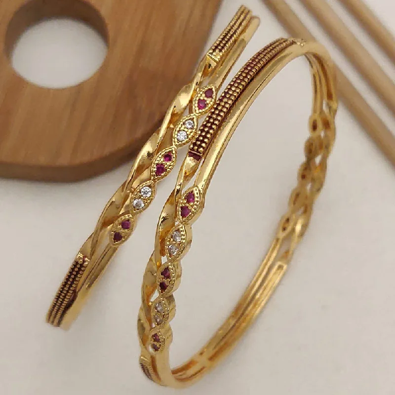 Trendy Minimalist Jewelry For Everyday Wear H K Fashion Gold Plated Bangle Set
