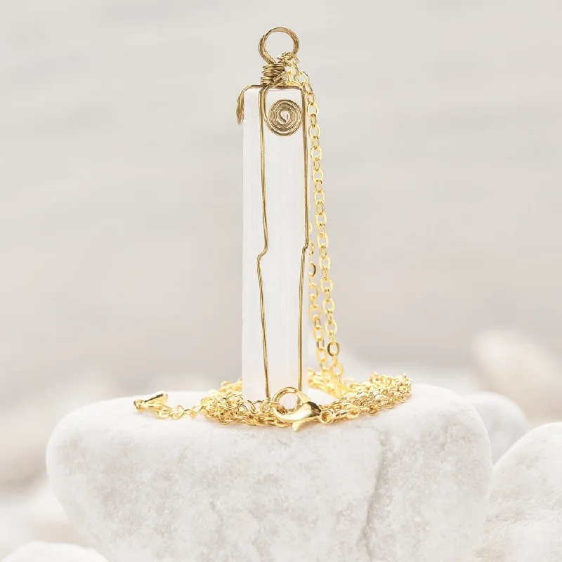 Timeless Beauty, Unbeatable Deals – Jewelry Sale On Handmade Selenite Crystal Necklace Timeless Beauty, Unbeatable Deals – Jewelry Sale On Handmade Selenite Crystal Necklace