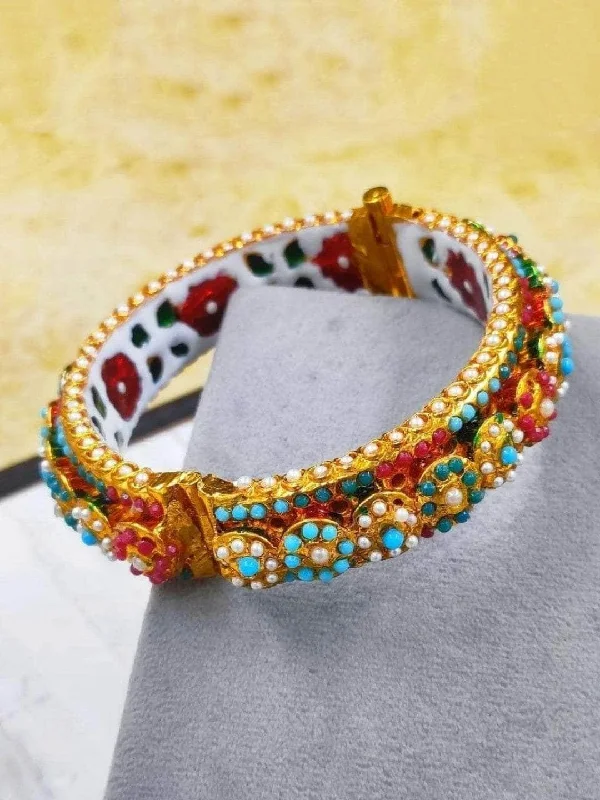 Celebrate Every Occasion With Sparkling Savings Indo Western Colorful Beaded Bangle Celebrate Every Occasion With Sparkling Savings Indo Western Colorful Beaded Bangle