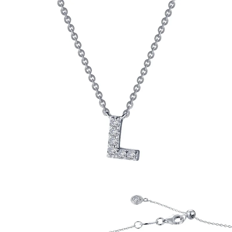 Trending Jewelry Styles Now At Limited-Time Discounts Initial L Pendant Necklace in Sterling Silver