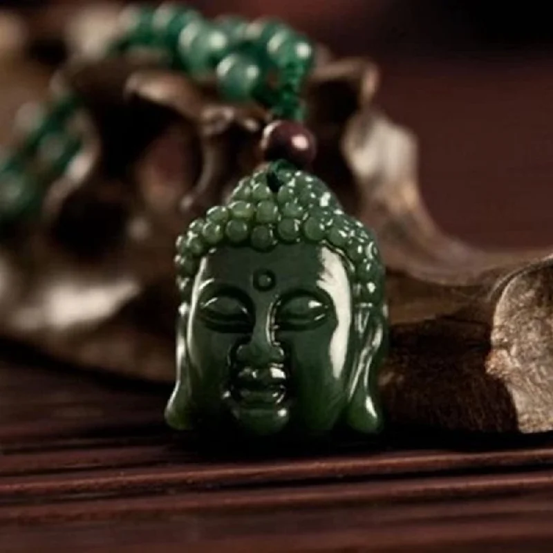 Exclusive Jewelry Offers – Sparkle For Less Jade Buddha Head Necklace