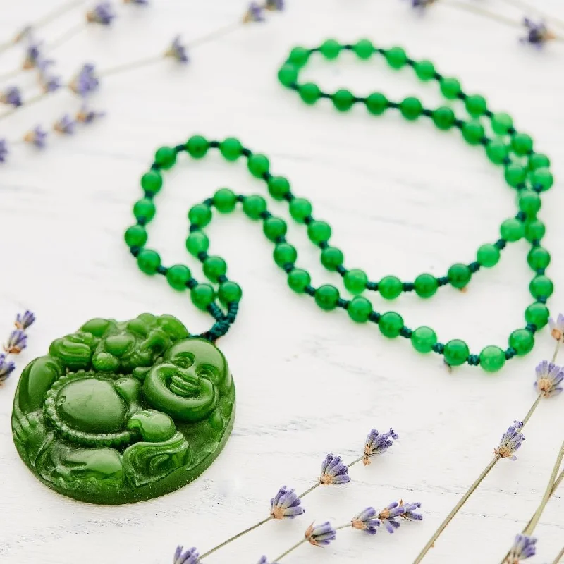 Exclusive Jewelry Sale – Shine For Less Jade Crystal Buddha Necklace