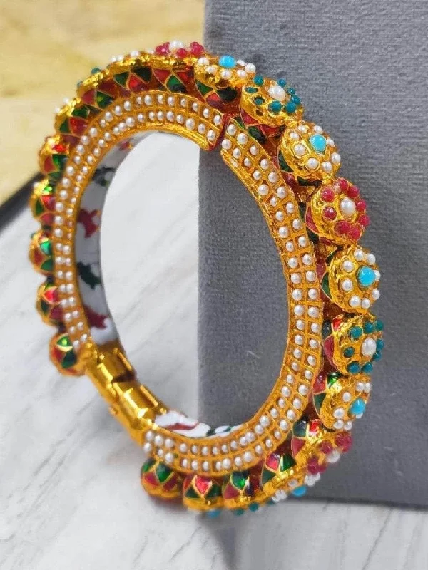 Timeless Elegance Now At Special Discounts Jaipuri Rajwadi Pachali Meenakari Openable Bangle Timeless Elegance Now At Special Discounts Jaipuri Rajwadi Pachali Meenakari Openable Bangle