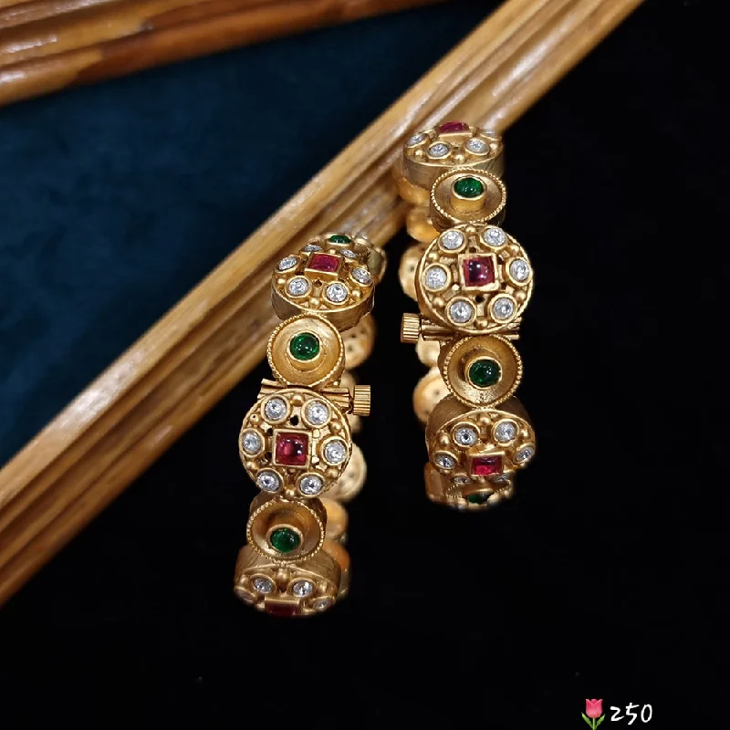 Celebrate With Sparkle – Jewelry Sale Now Live JCM Copper Gold Plated Pota Stone Openable Bangles Set