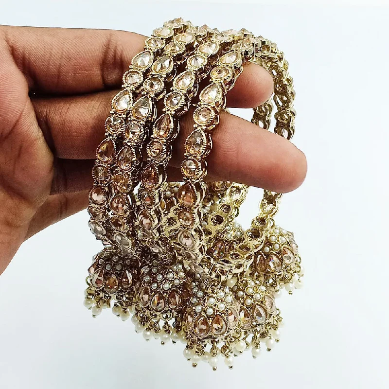 Seasonal Jewelry Deals – Elevate Your Style Jcm Gold Plated Crystal Stone And Pearls Bangles Set Seasonal Jewelry Deals – Elevate Your Style Jcm Gold Plated Crystal Stone And Pearls Bangles Set