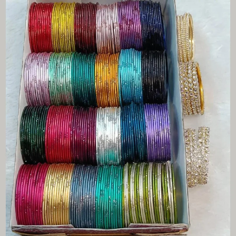 Handcrafted Beauty At Affordable Prices Kavita Art Gold Plated Austrian Stone Bangles Set (Assorted Color) Handcrafted Beauty At Affordable Prices Kavita Art Gold Plated Austrian Stone Bangles Set (Assorted Color)