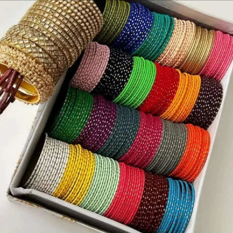 Buy More, Save More On Stunning Jewelry Designs Kavita Art Gold Plated Pearls And Velvet Bangles Set Buy More, Save More On Stunning Jewelry Designs Kavita Art Gold Plated Pearls And Velvet Bangles Set