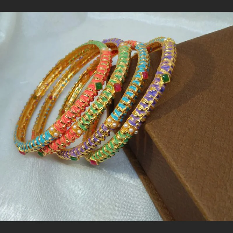 Flash Sale On Stunning Jewelry – Don't Miss Out Kavita Art Gold Plated Pota Stone Bangles Set Flash Sale On Stunning Jewelry – Don't Miss Out Kavita Art Gold Plated Pota Stone Bangles Set