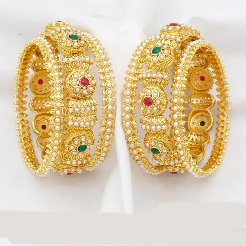 Grab Your Dream Jewelry At The Lowest Prices Kavita Art Gold Plated Pota Stone Bangles Set Grab Your Dream Jewelry At The Lowest Prices Kavita Art Gold Plated Pota Stone Bangles Set