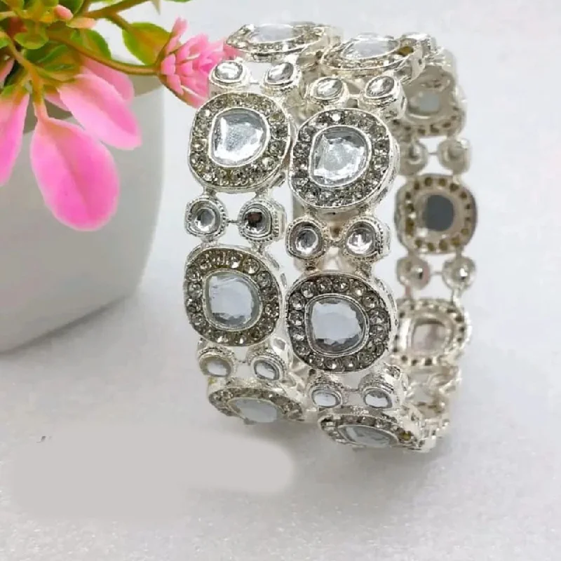 Handcrafted Jewelry Sale – Unique Designs At Low Prices Kavita Art Silver Plated Austrian Stone Bangles Set Handcrafted Jewelry Sale – Unique Designs At Low Prices Kavita Art Silver Plated Austrian Stone Bangles Set