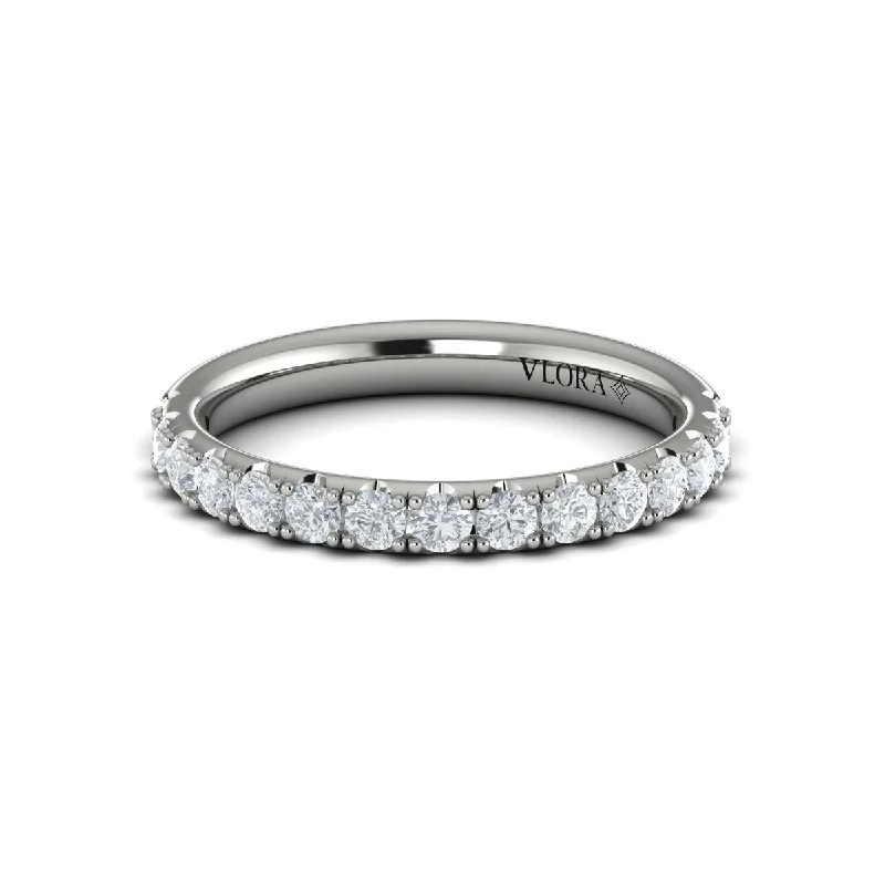 The Perfect Jewelry Piece At The Perfect Price Large Diamond French Set Band in 14K White Gold