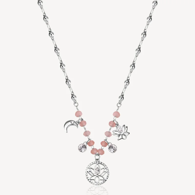 The Biggest Jewelry Sale Of The Year Is Here Lotus Stone Chakra Necklace in Stainless Steel The Biggest Jewelry Sale Of The Year Is Here Lotus Stone Chakra Necklace in Stainless Steel