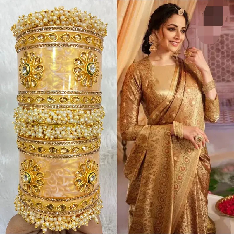 Discounted Jewelry For A Glamorous Look Manisha Jewellery Gold Plated Acrylic Bangles Set Discounted Jewelry For A Glamorous Look Manisha Jewellery Gold Plated Acrylic Bangles Set