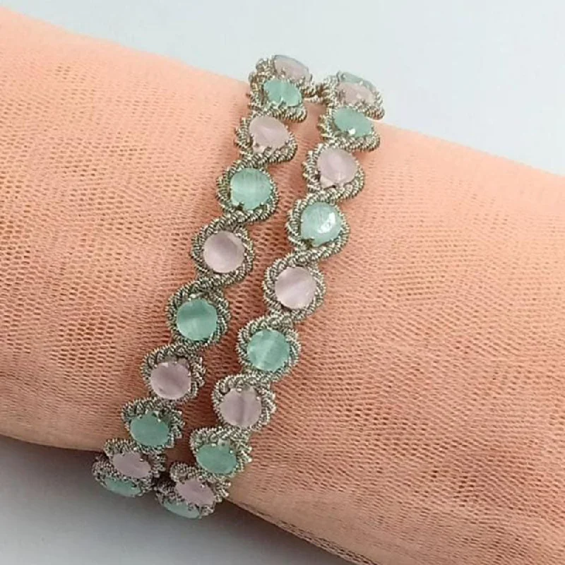 Elegant Jewelry, Exclusive Prices – Shop Now Manisha Jewellery Gold Plated Crystal Stone Bangle Set Elegant Jewelry, Exclusive Prices – Shop Now Manisha Jewellery Gold Plated Crystal Stone Bangle Set