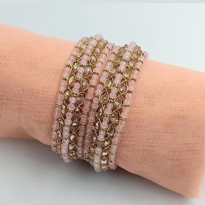 Fashion-Forward Jewelry At Incredible Prices Manisha Jewellery Gold Plated Crystal Stone Bangle Set