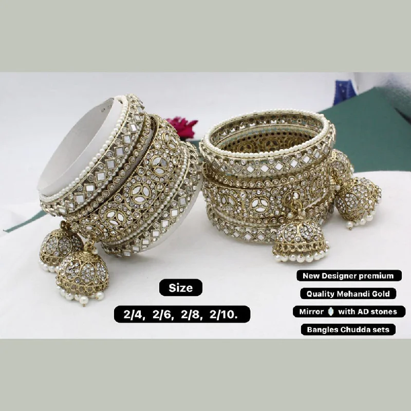 Get Ready To Sparkle – Special Jewelry Discounts Manisha Jewellery Gold Plated Mirror Bangles Set Get Ready To Sparkle – Special Jewelry Discounts Manisha Jewellery Gold Plated Mirror Bangles Set