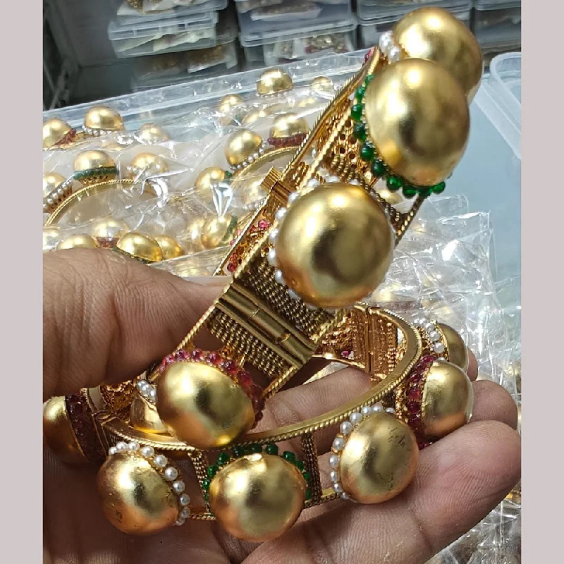Trending Jewelry Styles Now At Limited-Time Discounts Manisha Jewellery Gold Plated Pearls Openable Bangles Set Trending Jewelry Styles Now At Limited-Time Discounts Manisha Jewellery Gold Plated Pearls Openable Bangles Set