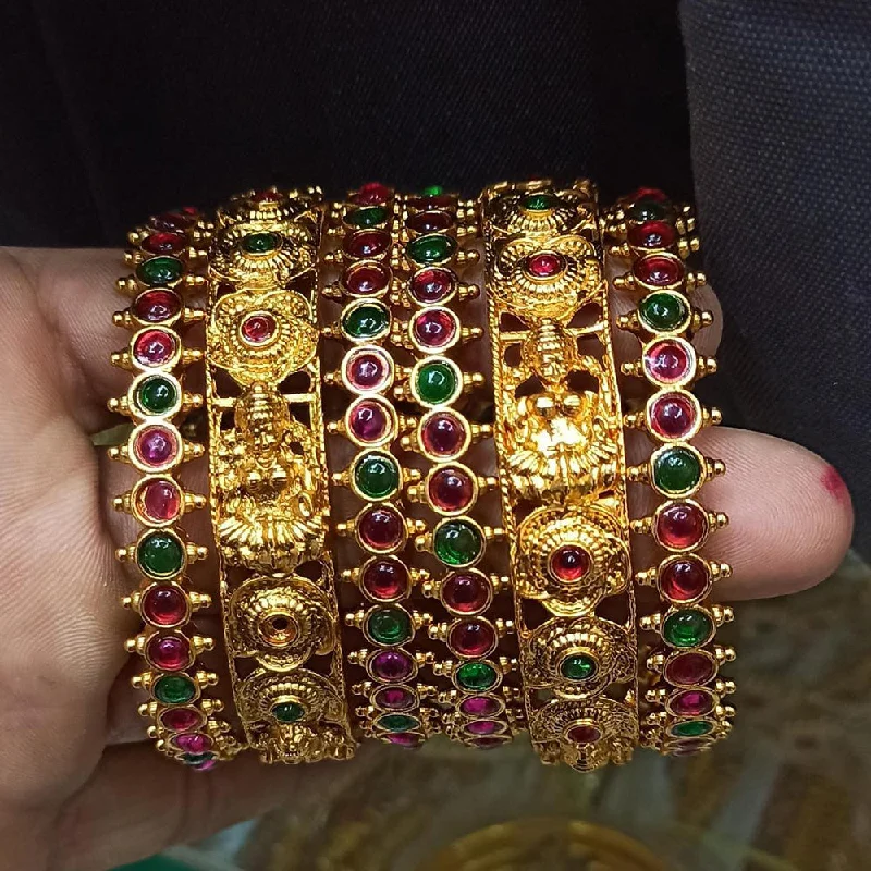 Premium Jewelry Now Available At Special Discounts Manisha Jewellery Gold Plated Pota Stone Bangles Set Premium Jewelry Now Available At Special Discounts Manisha Jewellery Gold Plated Pota Stone Bangles Set