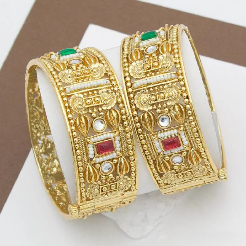 Elegant Jewelry, Exclusive Prices – Shop Now Manisha Jewellery Gold Plated Pota Stone Openable Bangle Set Elegant Jewelry, Exclusive Prices – Shop Now Manisha Jewellery Gold Plated Pota Stone Openable Bangle Set