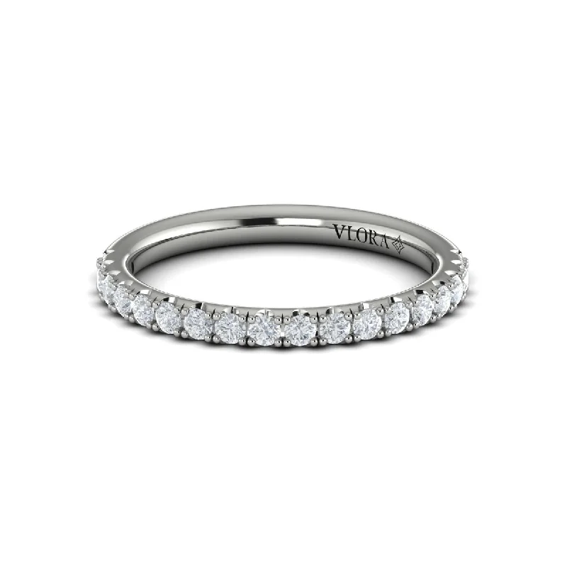 Grab Exquisite Jewelry At The Lowest Prices Medium Diamond French Set Band in 14K White Gold Grab Exquisite Jewelry At The Lowest Prices Medium Diamond French Set Band in 14K White Gold