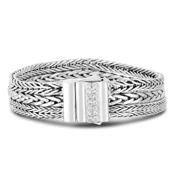 Must-Have Jewelry At Unbelievable Discounts Multi-Strand Italian Cable Bracelet in Sterling Silver