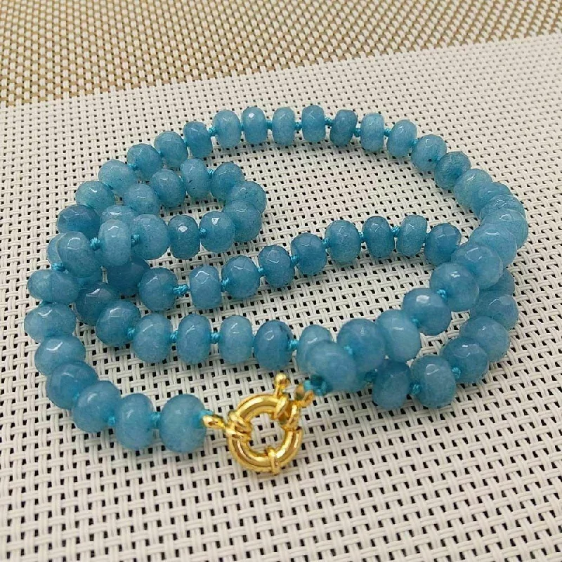 Exclusive Jewelry Sale – Grab Timeless Pieces Now Natural Aquamarine Bead Necklace