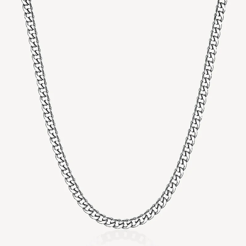 Elevate Your Outfit With Discounted Statement Jewelry Open Curb Link Necklace in Stainless Steel