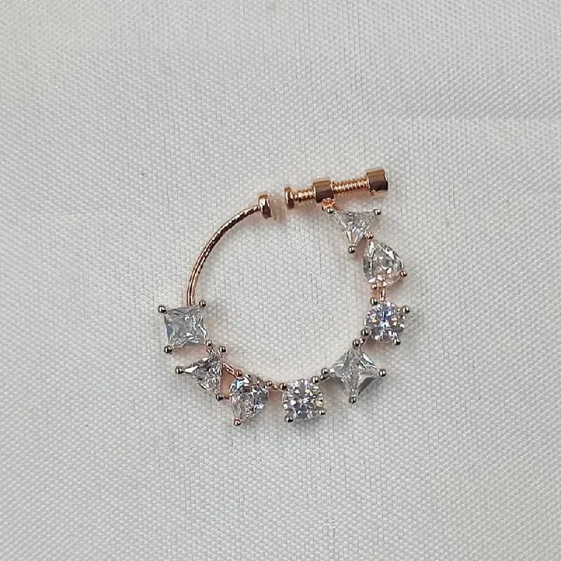 Your Dream Jewelry At Dream Prices Padmawati Bangles Rose Gold Plated Austrian Stone Nose Ring Your Dream Jewelry At Dream Prices Padmawati Bangles Rose Gold Plated Austrian Stone Nose Ring