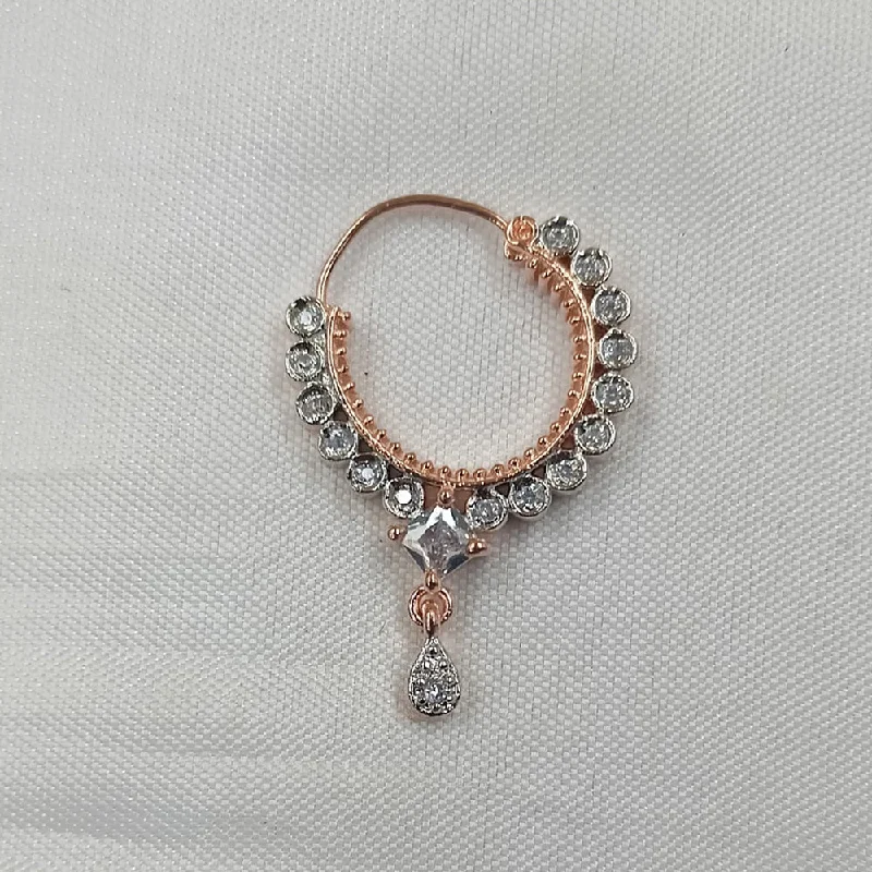 Limited-Time Offer On Elegant Jewelry Pieces Padmawati Bangles Rose Gold Plated Austrian Stone Nose Ring Limited-Time Offer On Elegant Jewelry Pieces Padmawati Bangles Rose Gold Plated Austrian Stone Nose Ring