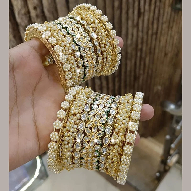 Make Every Moment Shine – Jewelry Discounts Available Pooja Bangles Gold Plated Kundan Stone And Pearls Bangles Set Make Every Moment Shine – Jewelry Discounts Available Pooja Bangles Gold Plated Kundan Stone And Pearls Bangles Set