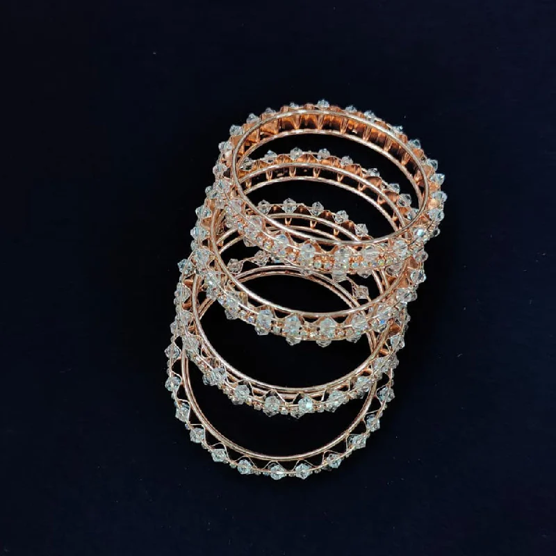 High-Quality Jewelry At A Fraction Of The Cost Pooja Bangles Rose Gold Plated Pearls Bangle Set High-Quality Jewelry At A Fraction Of The Cost Pooja Bangles Rose Gold Plated Pearls Bangle Set