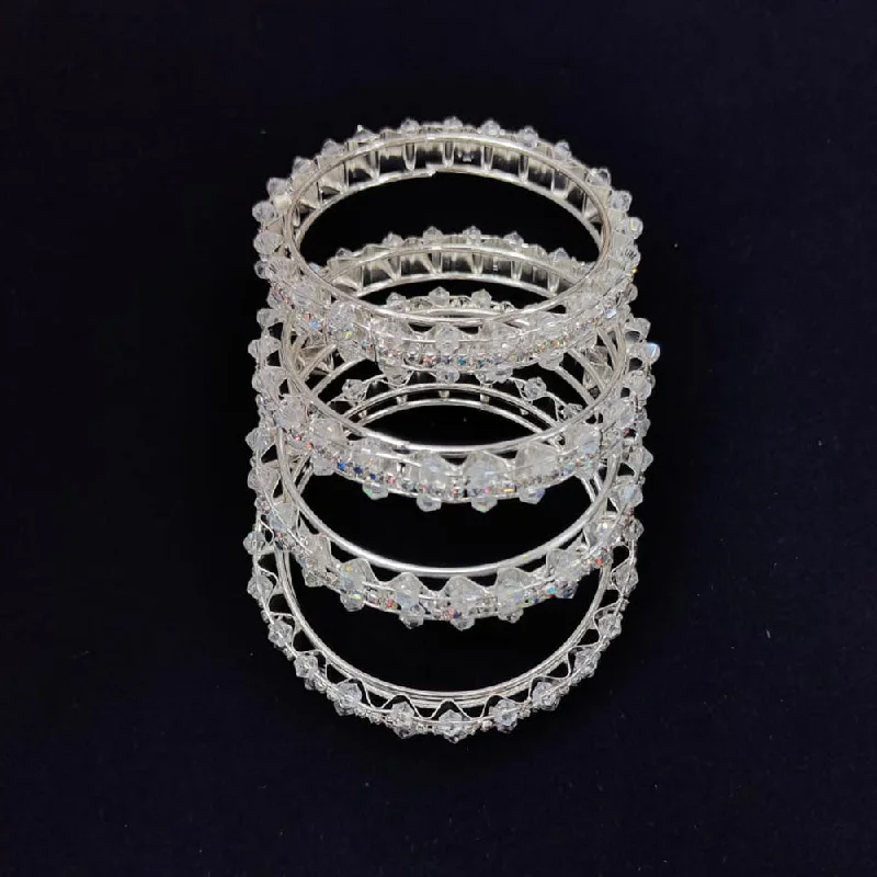 Sparkle More For Less – Jewelry Sale Happening Now Pooja Bangles Silver Plated Pearls Bangle Set Sparkle More For Less – Jewelry Sale Happening Now Pooja Bangles Silver Plated Pearls Bangle Set