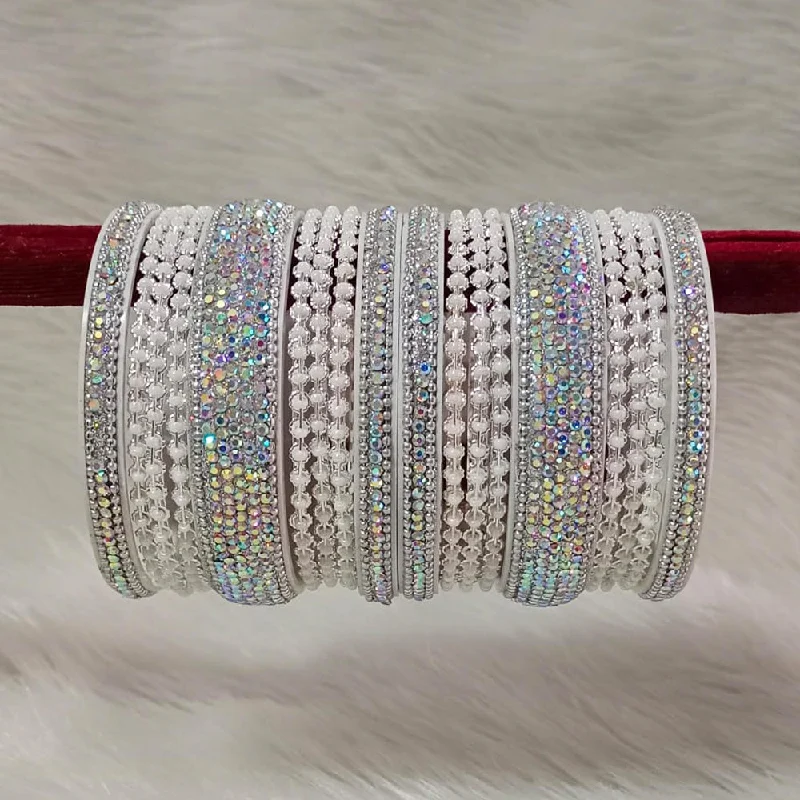 Exclusive Jewelry Offers – Sparkle For Less Pooja Bangles Austrian Stone And Pearl Bangles Set Exclusive Jewelry Offers – Sparkle For Less Pooja Bangles Austrian Stone And Pearl Bangles Set