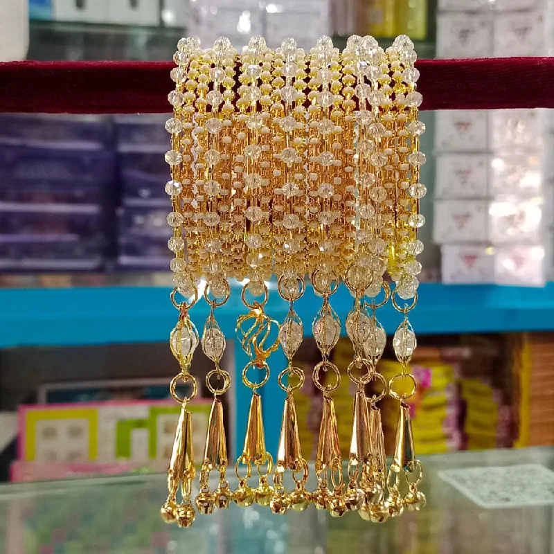 Eco-Friendly Sustainable Jewelry For Conscious Buyers Pooja Bangles Gold Plated Crystal Stone And Pearl Bangle Set Eco-Friendly Sustainable Jewelry For Conscious Buyers Pooja Bangles Gold Plated Crystal Stone And Pearl Bangle Set