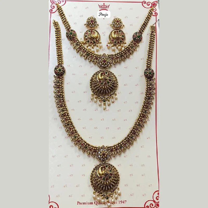 Trending Jewelry Styles Now At Limited-Time Discounts Pooja Bangles Gold Plated Double Necklace Set Trending Jewelry Styles Now At Limited-Time Discounts Pooja Bangles Gold Plated Double Necklace Set