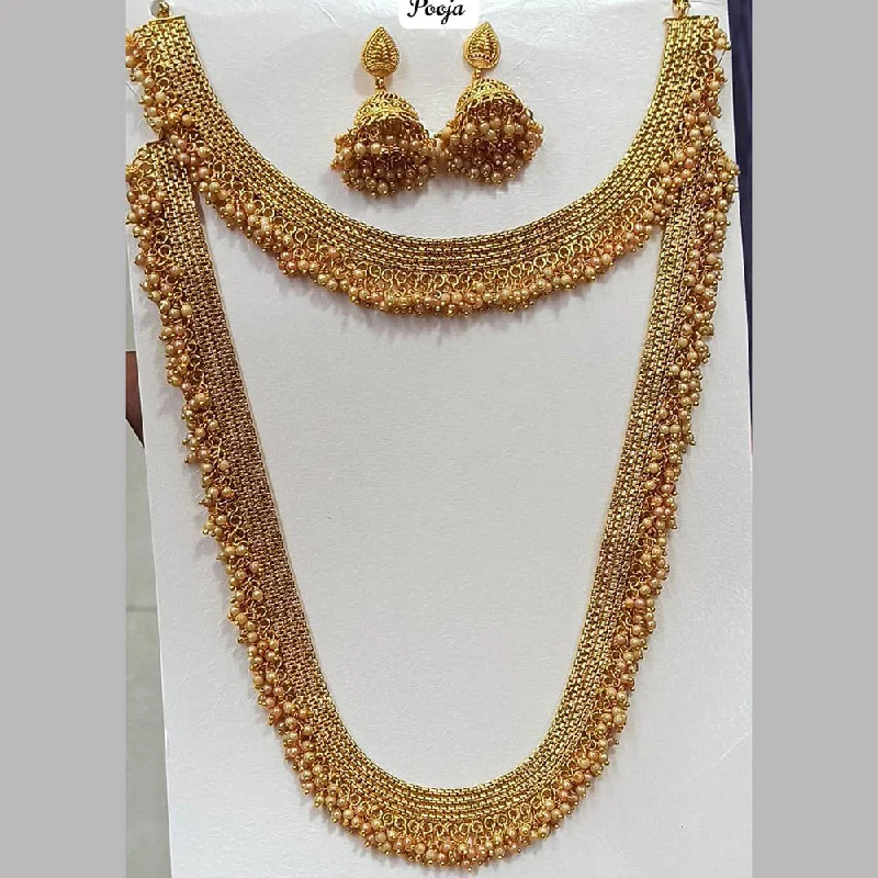 Trending Jewelry Styles Now At Limited-Time Discounts Pooja Bangles Gold Plated Double Necklace Set Trending Jewelry Styles Now At Limited-Time Discounts Pooja Bangles Gold Plated Double Necklace Set
