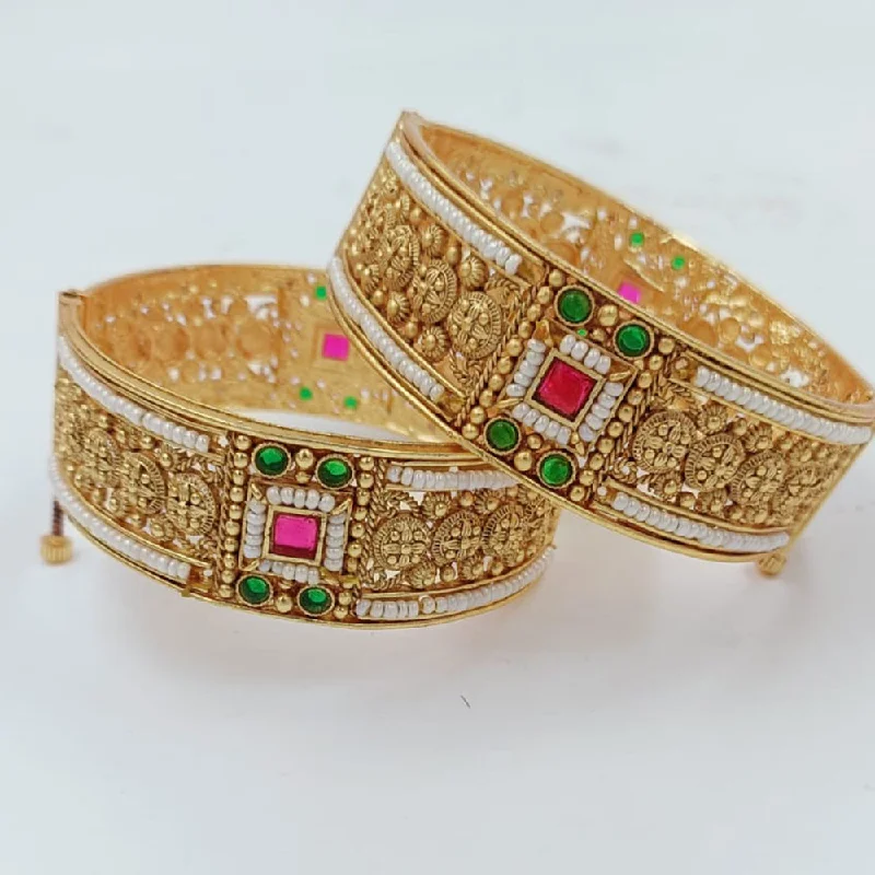 Don't Miss Out On Jaw-Dropping Jewelry Discounts Pooja Bangles Gold Plated Kundan Openable Bangles Set Don't Miss Out On Jaw-Dropping Jewelry Discounts Pooja Bangles Gold Plated Kundan Openable Bangles Set
