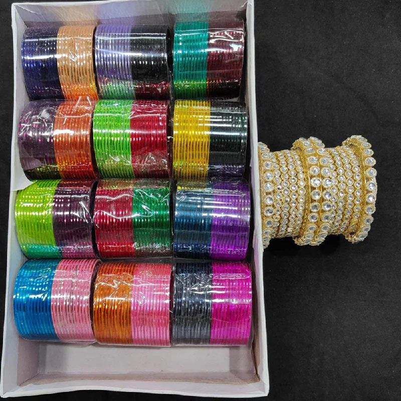 Save On Luxury Jewelry Pieces – Limited-Time Offers Pooja Bangles Gold Plated Kundan Stone Metal Bangles Set (Assorted Color ) Save On Luxury Jewelry Pieces – Limited-Time Offers Pooja Bangles Gold Plated Kundan Stone Metal Bangles Set (Assorted Color )