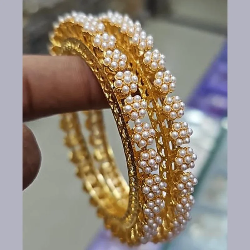 Fashion-Forward Jewelry At Incredible Prices Pooja Bangles Gold Plated Pearl Bangle Set Fashion-Forward Jewelry At Incredible Prices Pooja Bangles Gold Plated Pearl Bangle Set