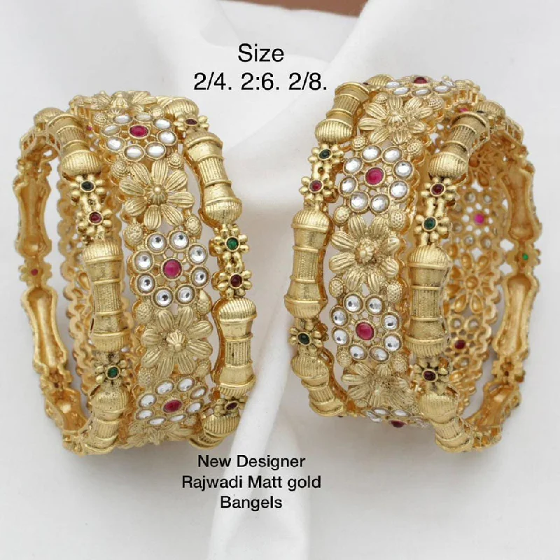 Last Chance To Shop High-End Jewelry At Markdown Prices Pooja Bangles Gold Plated Pota Stone Bangles Set Last Chance To Shop High-End Jewelry At Markdown Prices Pooja Bangles Gold Plated Pota Stone Bangles Set