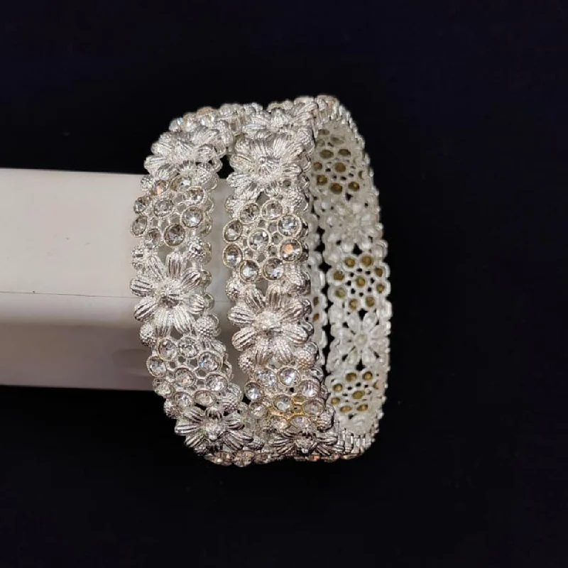 Premium Jewelry Now Available At Special Discounts Pooja Bangles Silver Plated Austrian Stone Bangles Set Premium Jewelry Now Available At Special Discounts Pooja Bangles Silver Plated Austrian Stone Bangles Set
