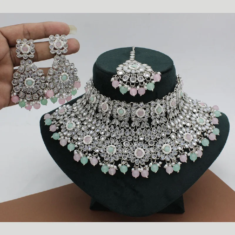 Personalized Jewelry Sale – Unique Gifts At Low Prices Pooja Bangles Silver Plated Crystal Stone Necklace Set Personalized Jewelry Sale – Unique Gifts At Low Prices Pooja Bangles Silver Plated Crystal Stone Necklace Set